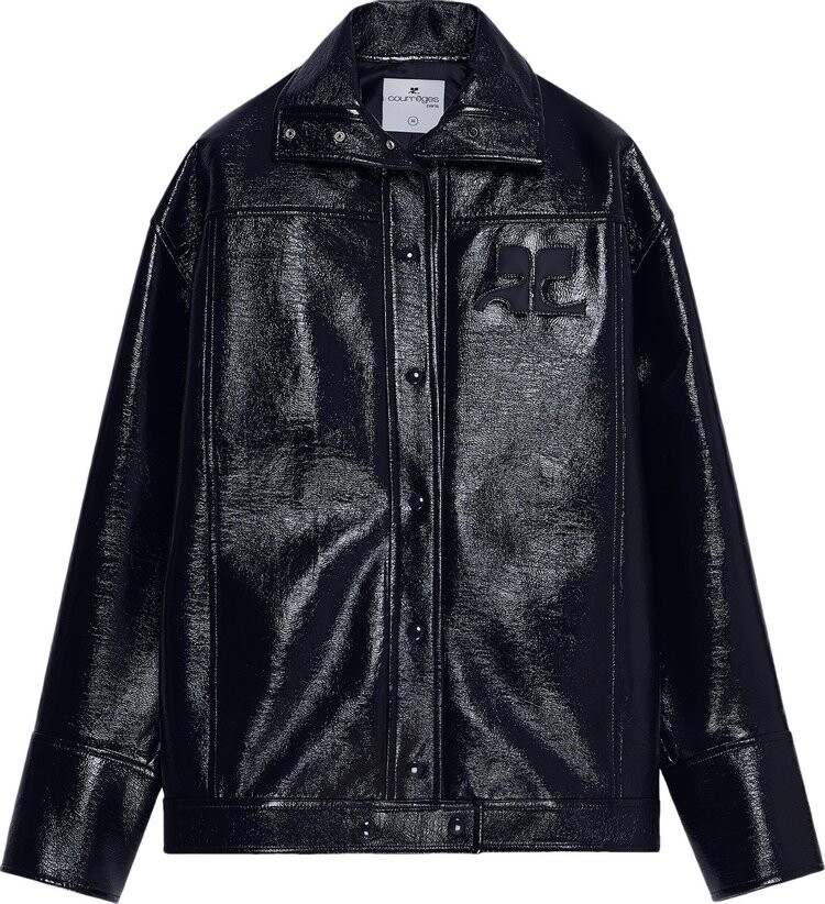 

Куртка Courrèges Iconic Oversized Vinyl Jacket 'Black', черный