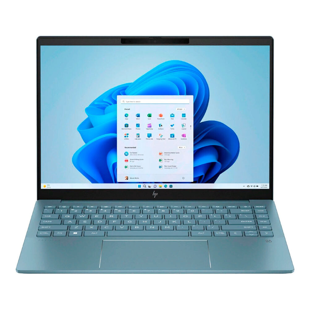 

Ноутбук HP Pavilion Plus, 14-ey0023dx, 14", 16Гб/512Гб, Ryzen 5 7540U, AMD Radeon, голубой, английская клавиатура