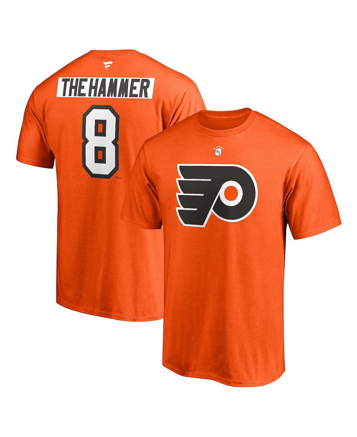 Мужская футболка dave schultz orange philadelphia flyers authentic stack с псевдонимом и номером игрока на пенсии Fanatics