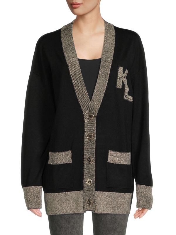 

Коллегиальный кардиган Karl Lagerfeld Paris Black silver