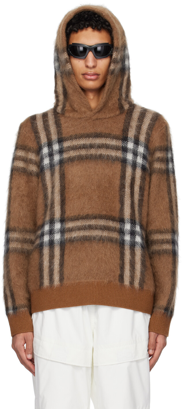 

Коричневое худи в крупную клетку Burberry