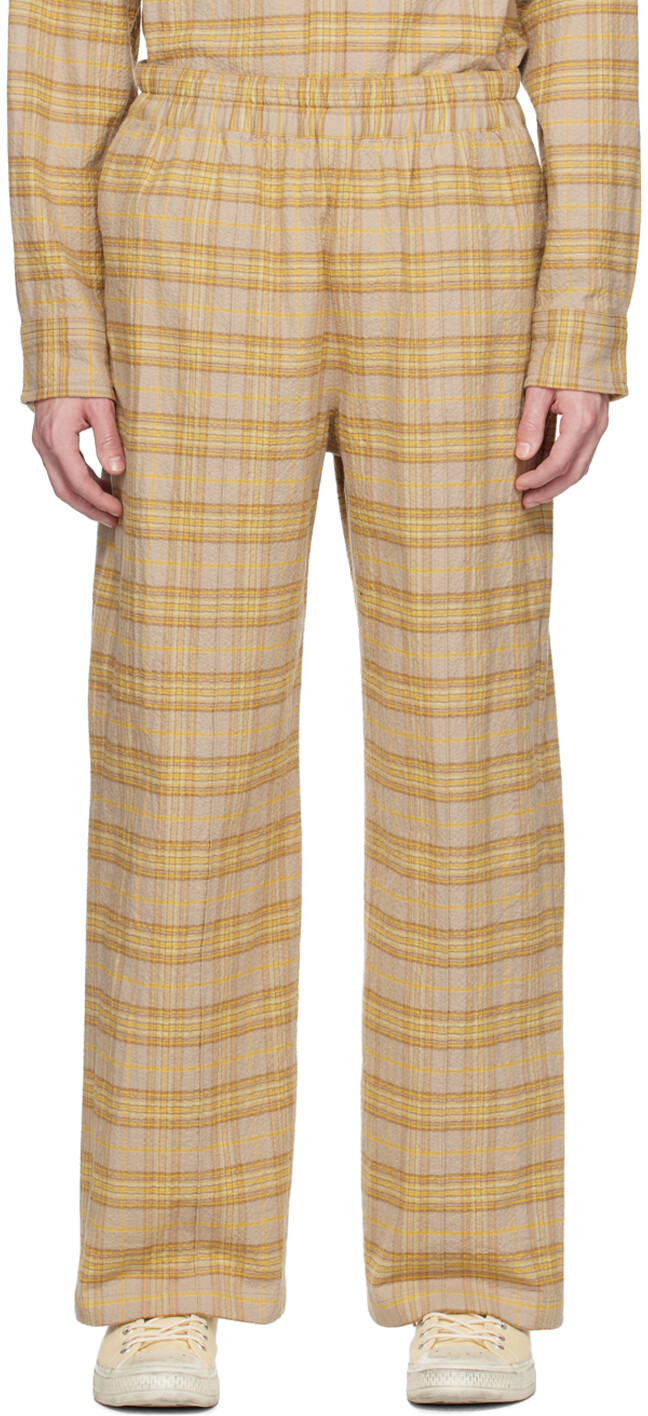 

Оранжевые брюки в клетку Acne Studios