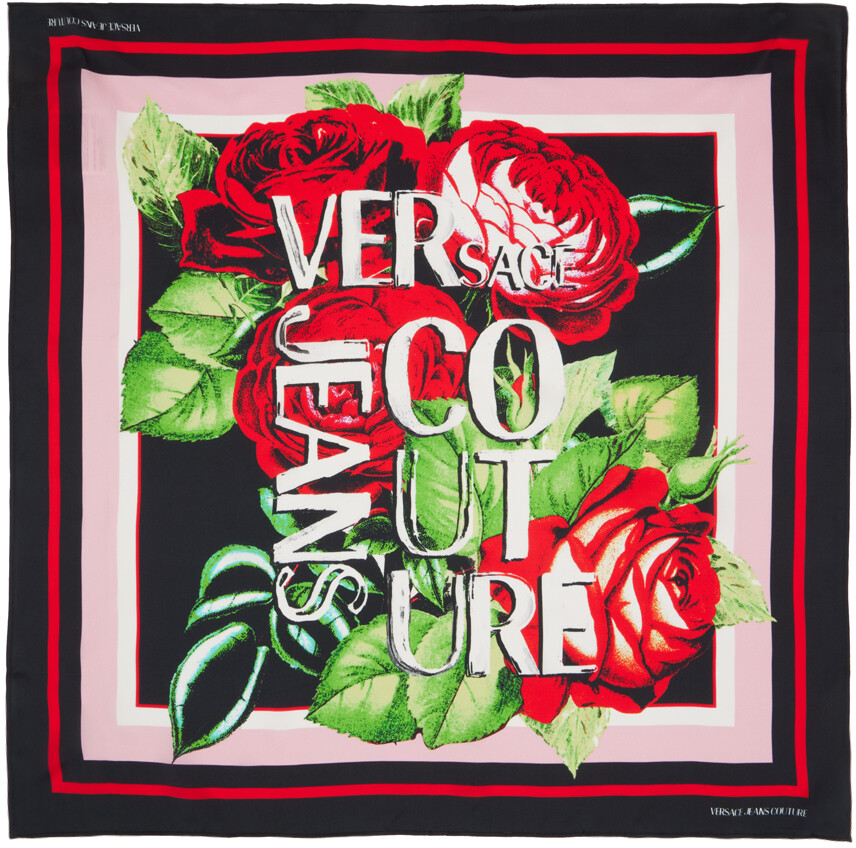 

Шарф с логотипом Black Roses Versace Jeans Couture