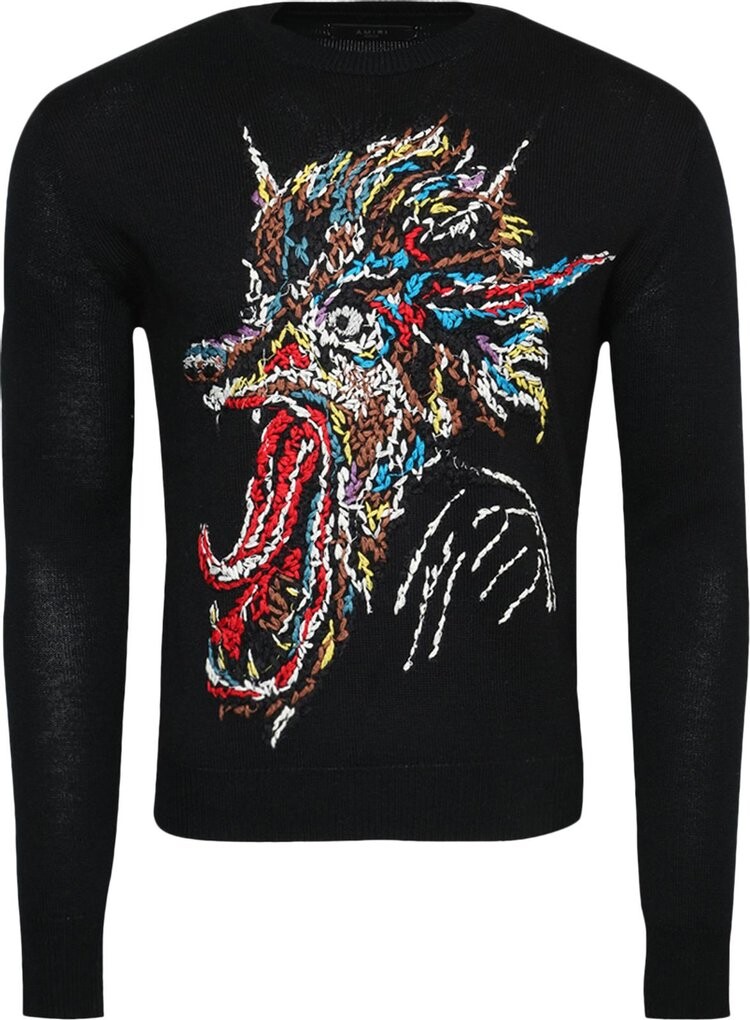 

Толстовка Amiri x Wes Lang Wolfman Crew 'Black', черный