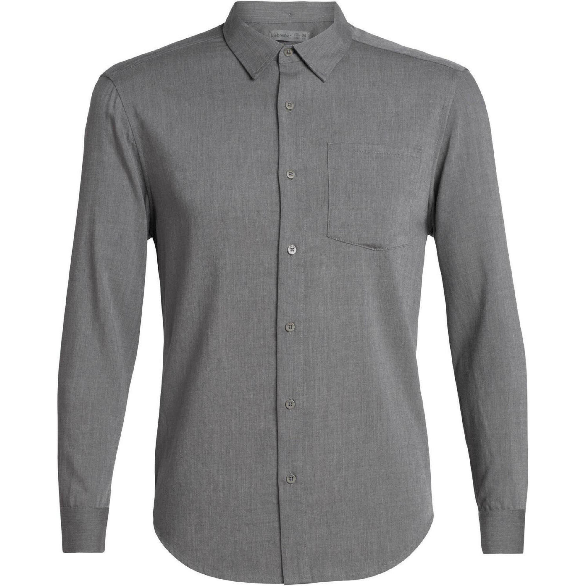 Фланелевая рубашка Icebreaker Steveston LS, серый