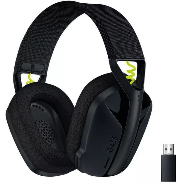 Игровая гарнитура Logitech G435, черный игровые беспроводные наушники с микрофоном logitech g435 lightspeed wireless stereo bluetooth black 981 001050