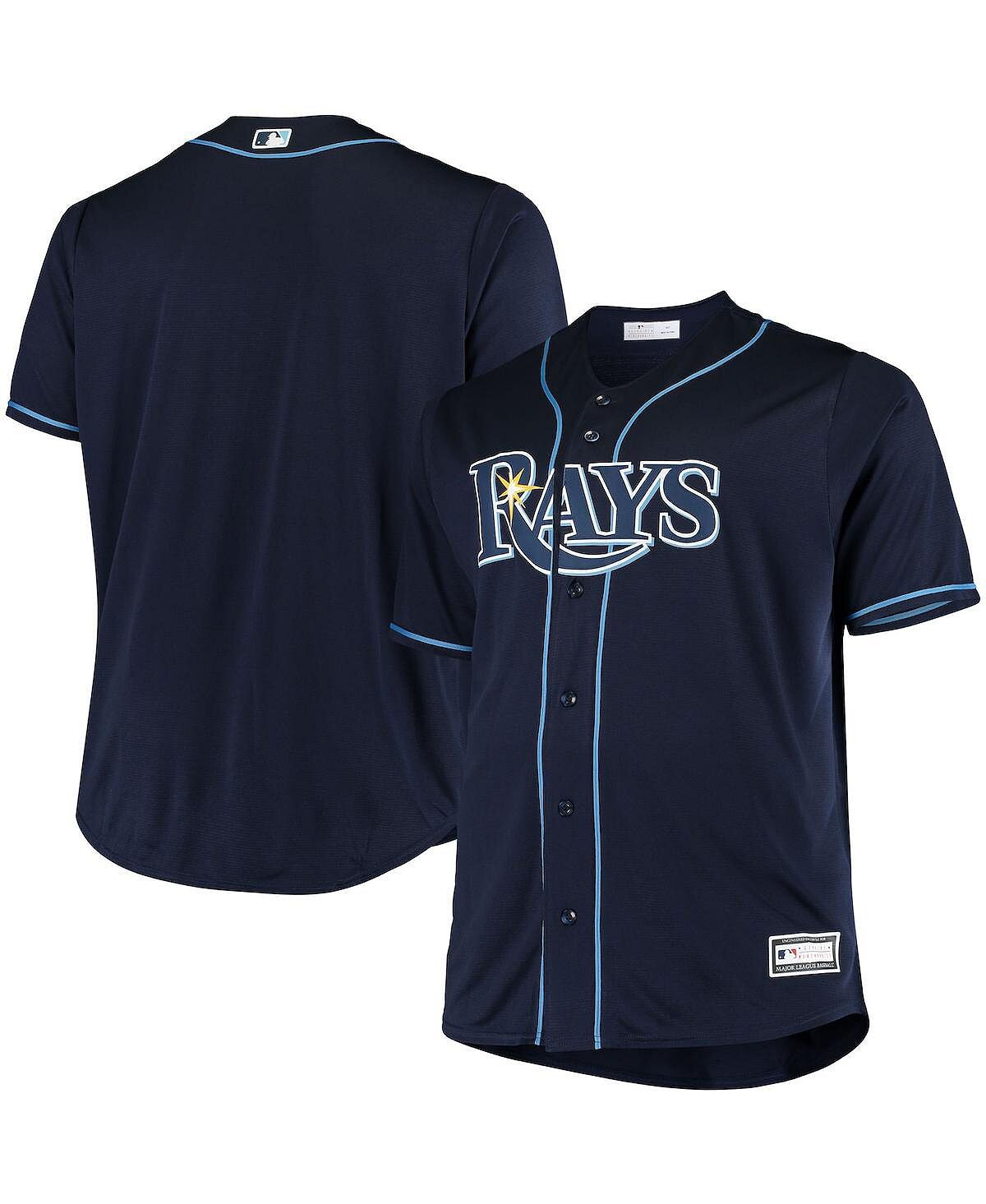

Мужская темно-синяя футболка tampa bay rays big and tall replica alternate team Profile, синий