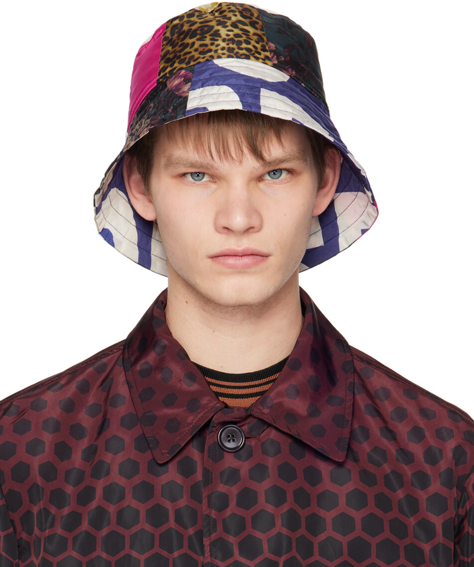 

Разноцветная панама в стиле пэчворк Dries Van Noten