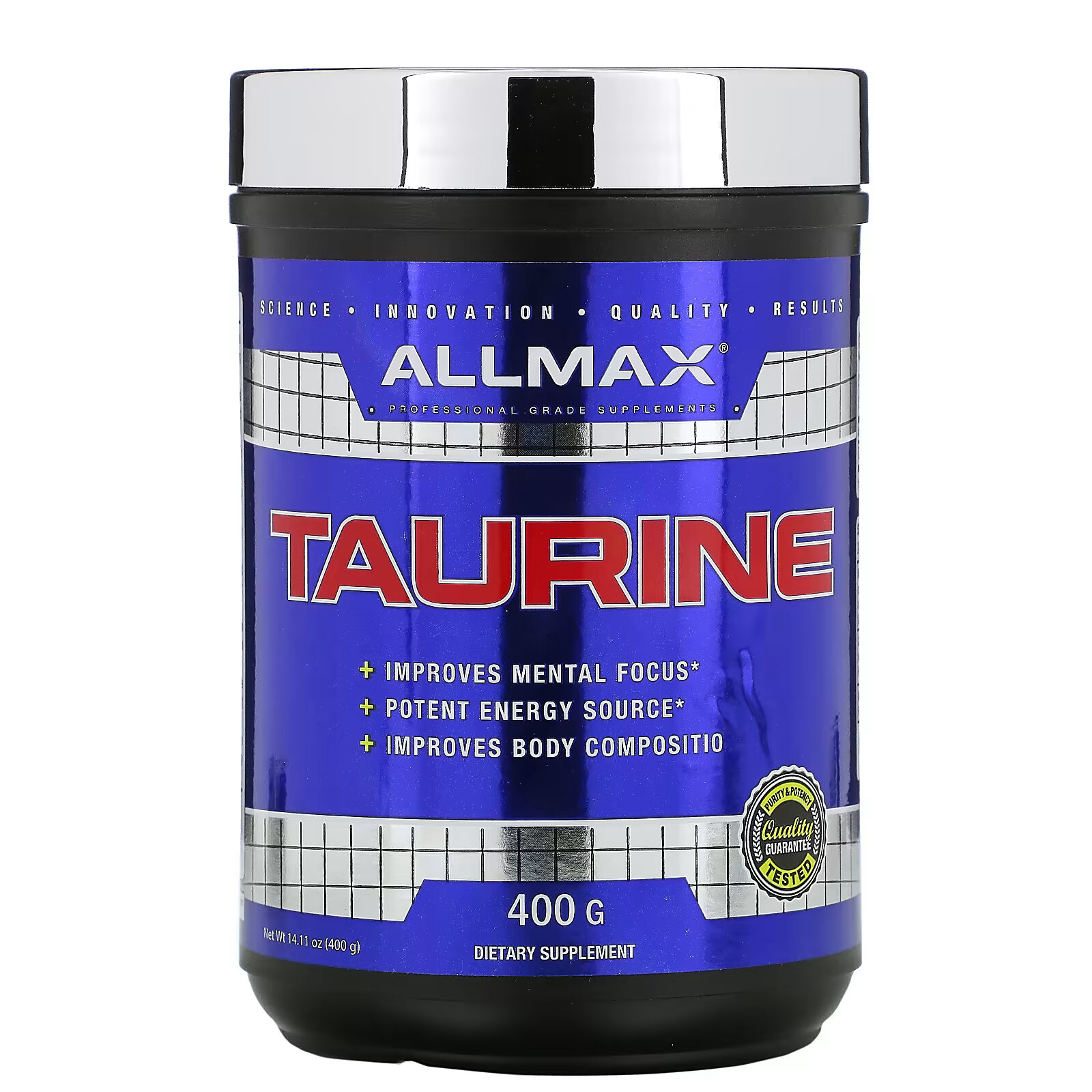 allmax таурин без добавок веганский продукт без глютена 3000 мг 400 г 14 11 унций ALLMAX, Таурин, без добавок, веганский продукт без глютена, 3000 мг, 400 г (14,11 унций)