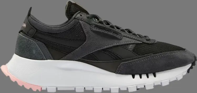 

Кроссовки wmns classic leather legacy 'black true grey' Reebok, черный