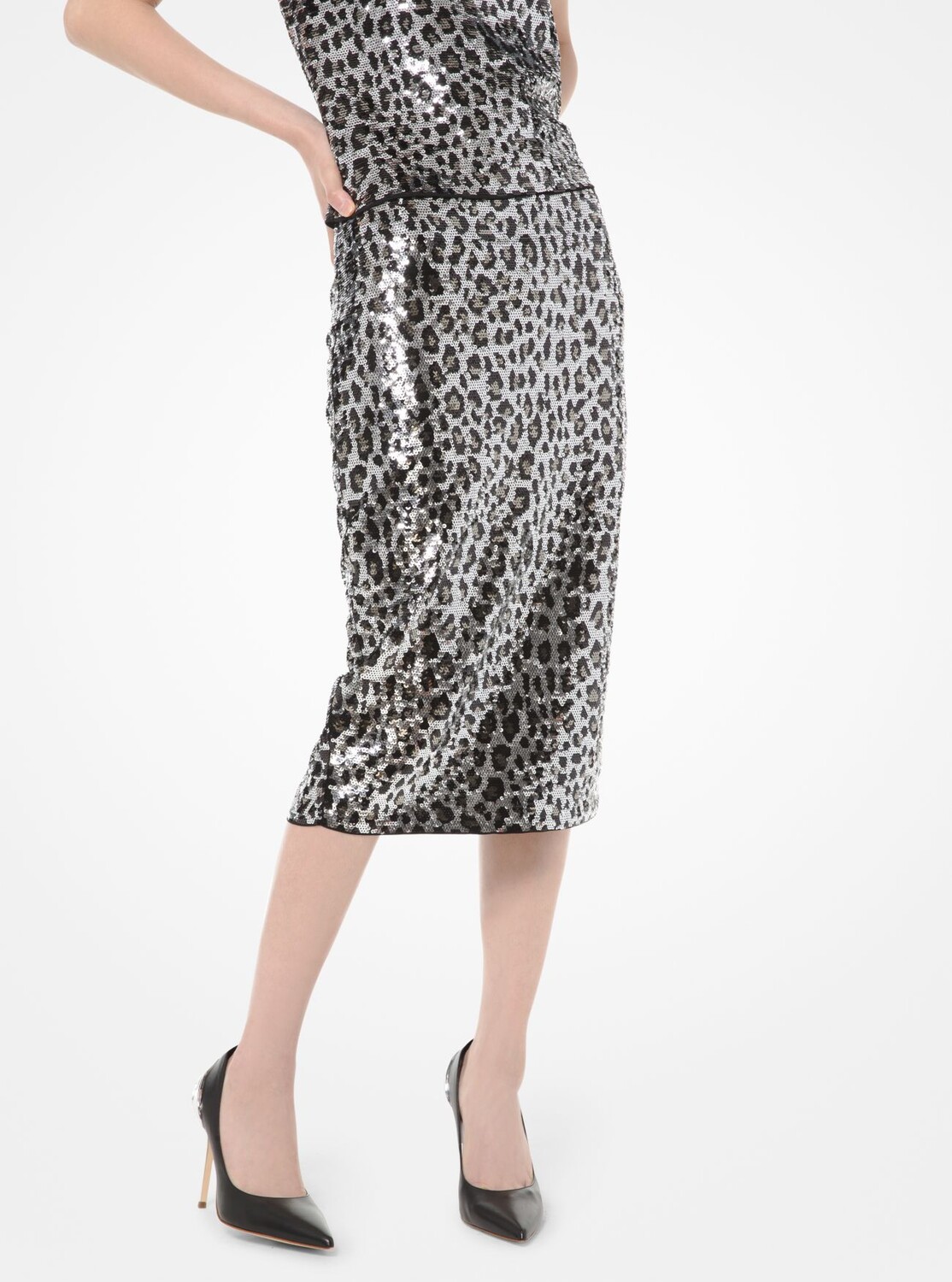 

Юбка-карандаш Michael Michael Kors Leopard Sequined, мультиколор