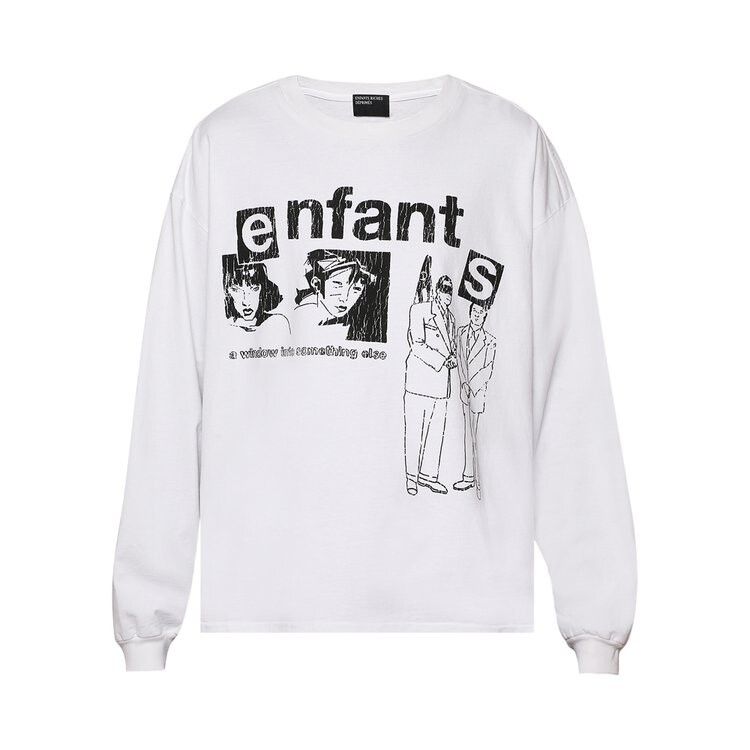 

Футболка Enfants Riches Déprimés Window Into Something Else Long-Sleeve T-Shirt 'White/Black', белый