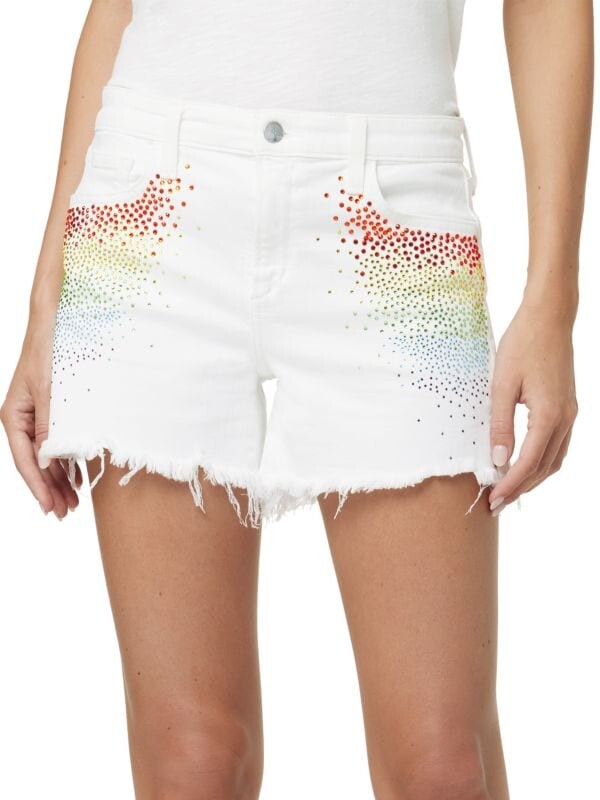 

Джинсовые Шорты Stephanie Gottlieb x Joe's Jeans Ozzie с украшением, белый