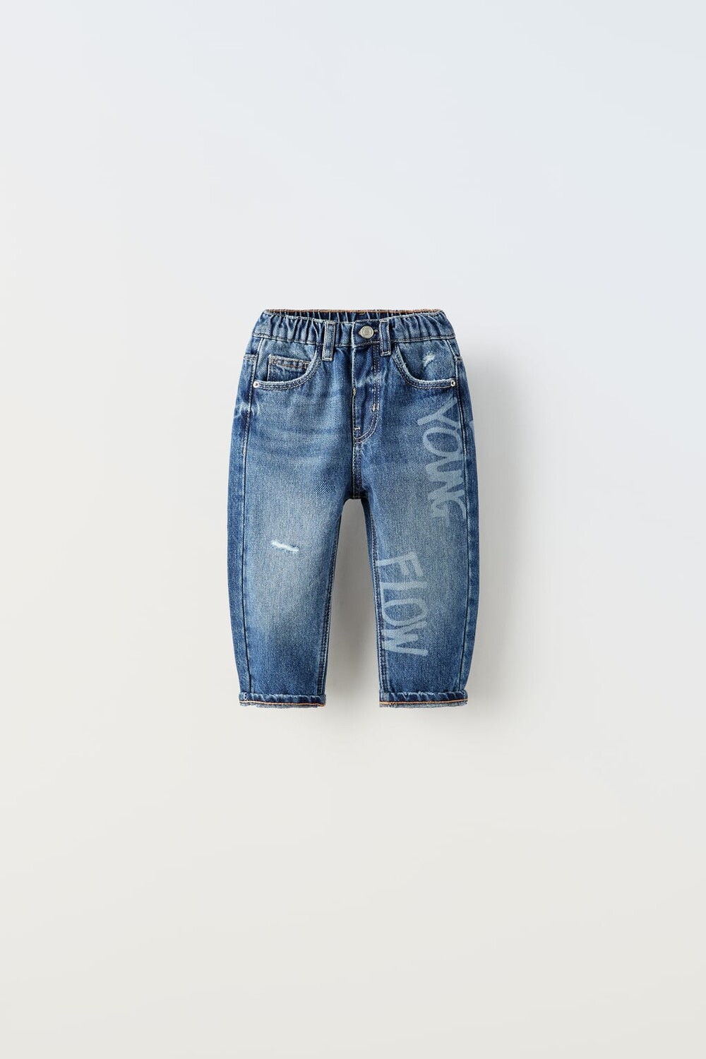 

Джинсы со слоганом ZARA, синий