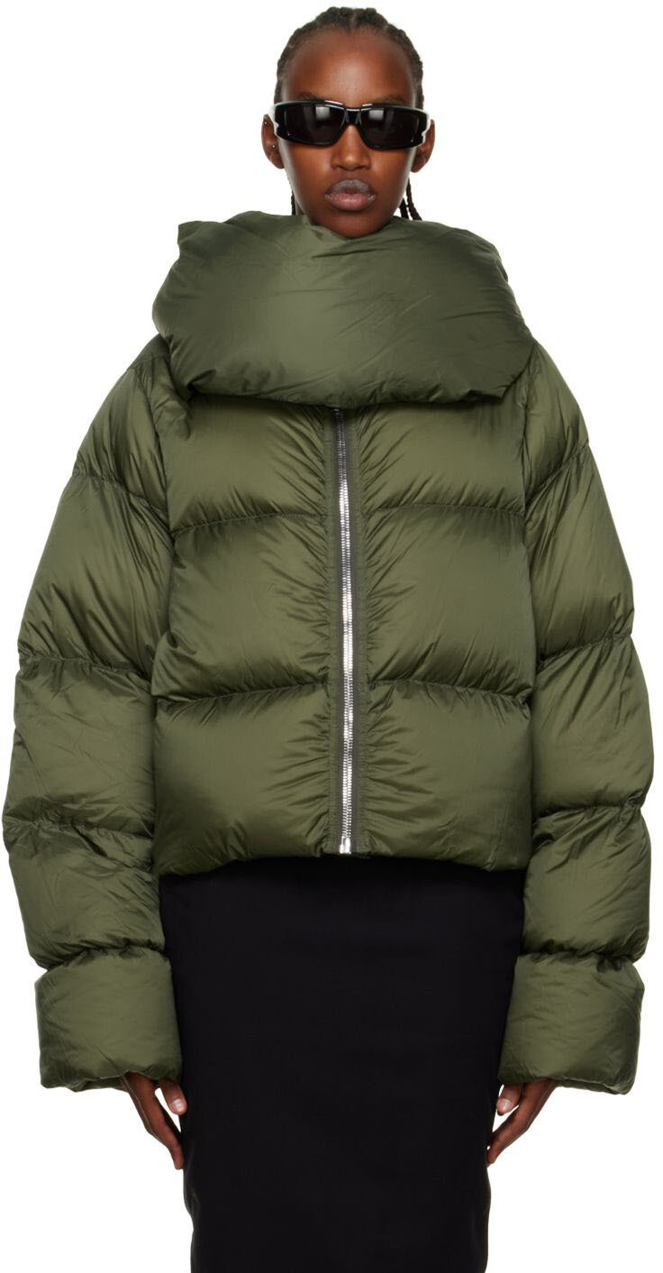 

Зеленый пуховик Strobe Rick Owens