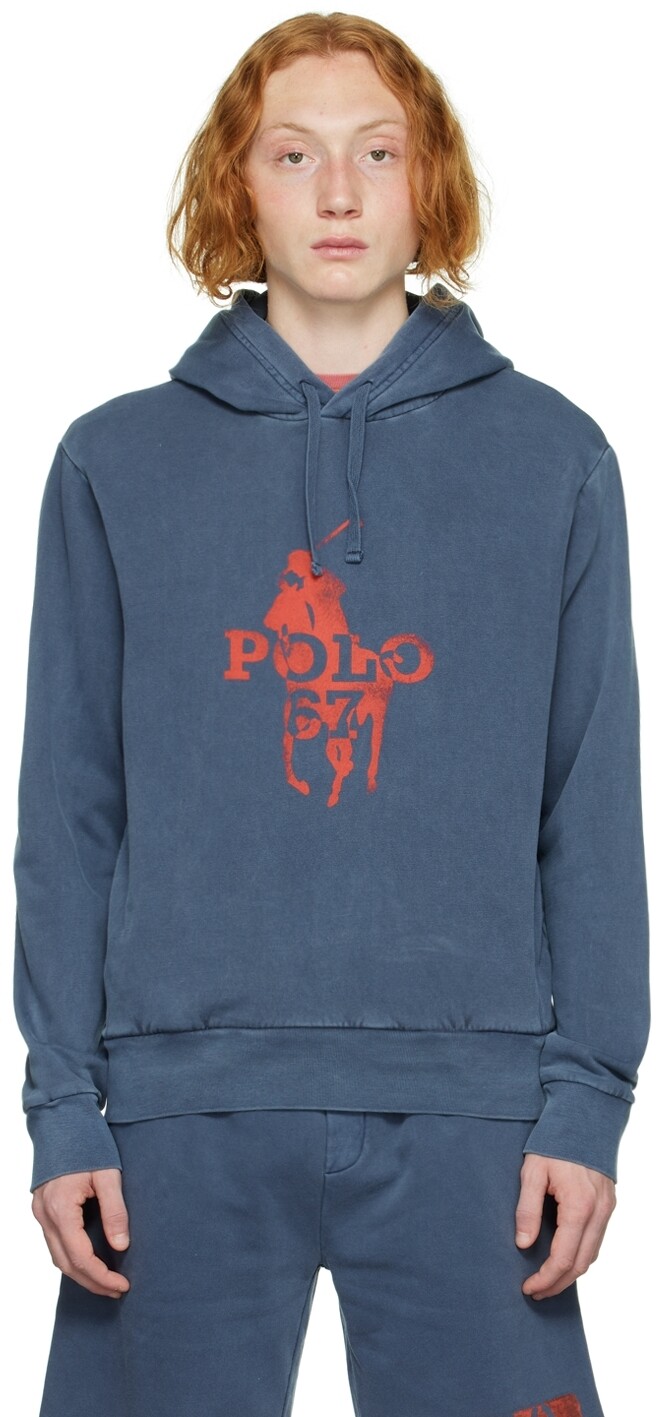 

Темно-синяя худи с большим пони Polo Ralph Lauren