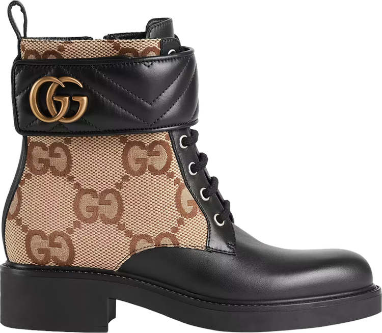 Кроссовки Gucci Wmns Ankle Boot Double G - Beige, бежевый - фото