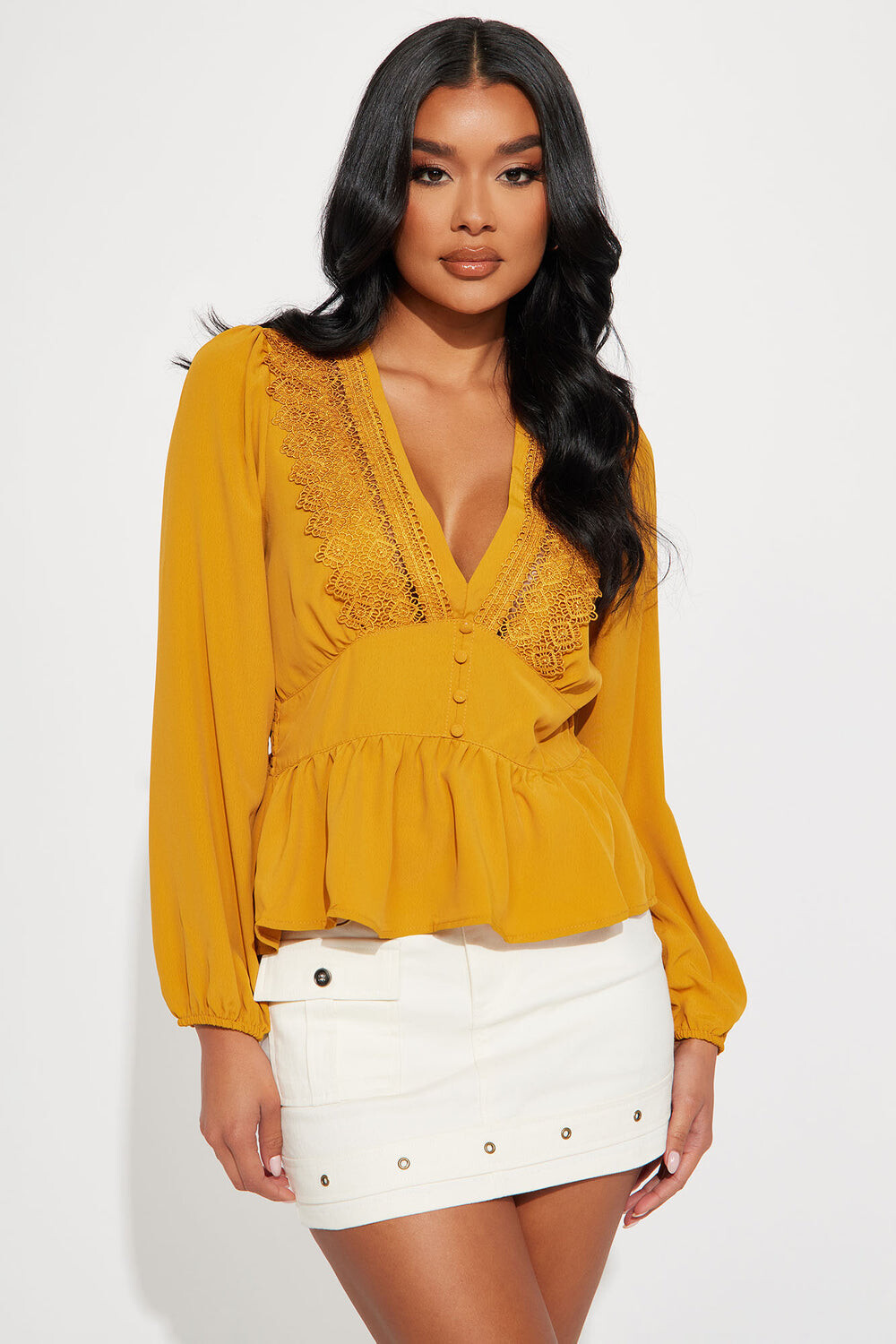 

Блузка Fashion Nova HMT54177, желтый
