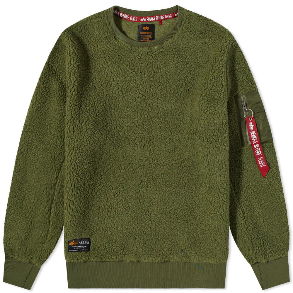 

Толстовка Alpha Industries Teddy Fleece Crew Sweat, Серый