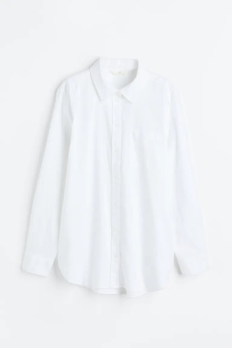 

Рубашка H&M Linen-blend, белый
