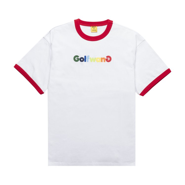 Футболка GOLF WANG Happy Logo Ringer Tee 'White/Red', белый - фото