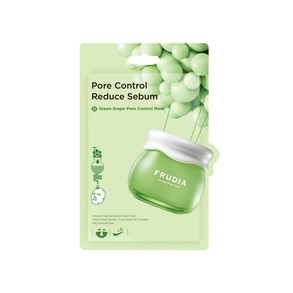 

Frudia Green Grape Pore Control Mask Очищающая и освежающая тканевая маска 20мл