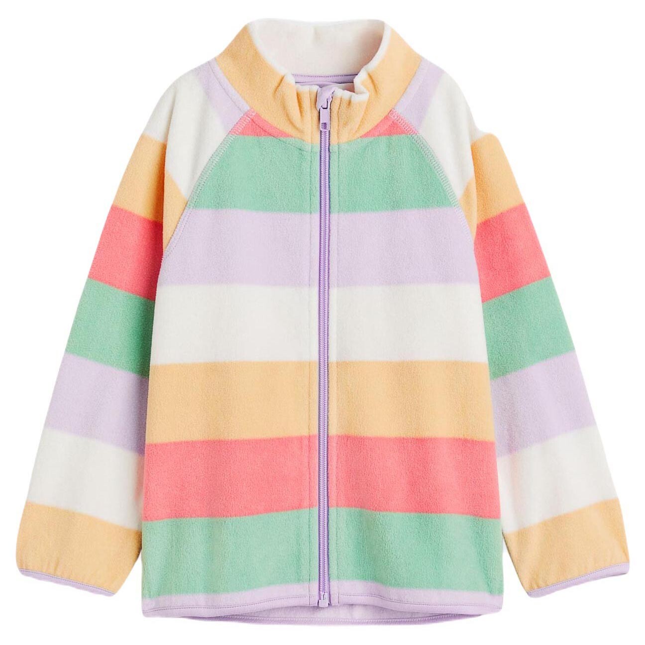 

Куртка H&M Fleece Striped, светло-фиолетовый