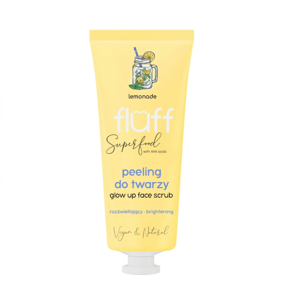 Fluff Glow Up Face Scrub Осветляющий скраб для лица Лимонад 75мл крем для эксфолиации и пилинга plazan крем пилинг с 10% гликолевой кислотой