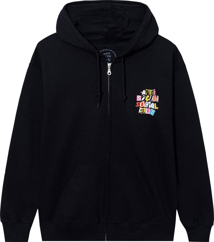 Худи Anti Social Social Club Torn Pages Of Our Story Zip Hoodie 'Black', черный - фото