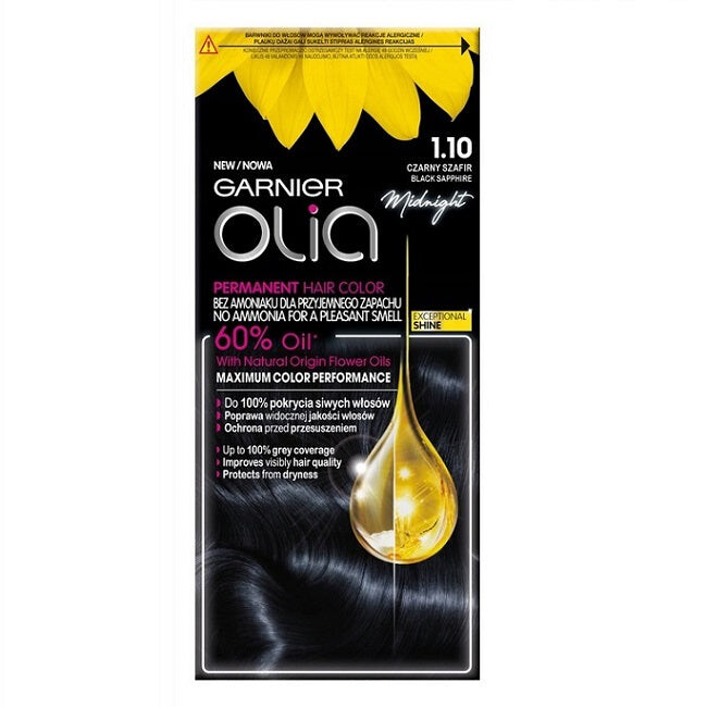 

Garnier Краска для волос Olia 1.10 Черный сапфир