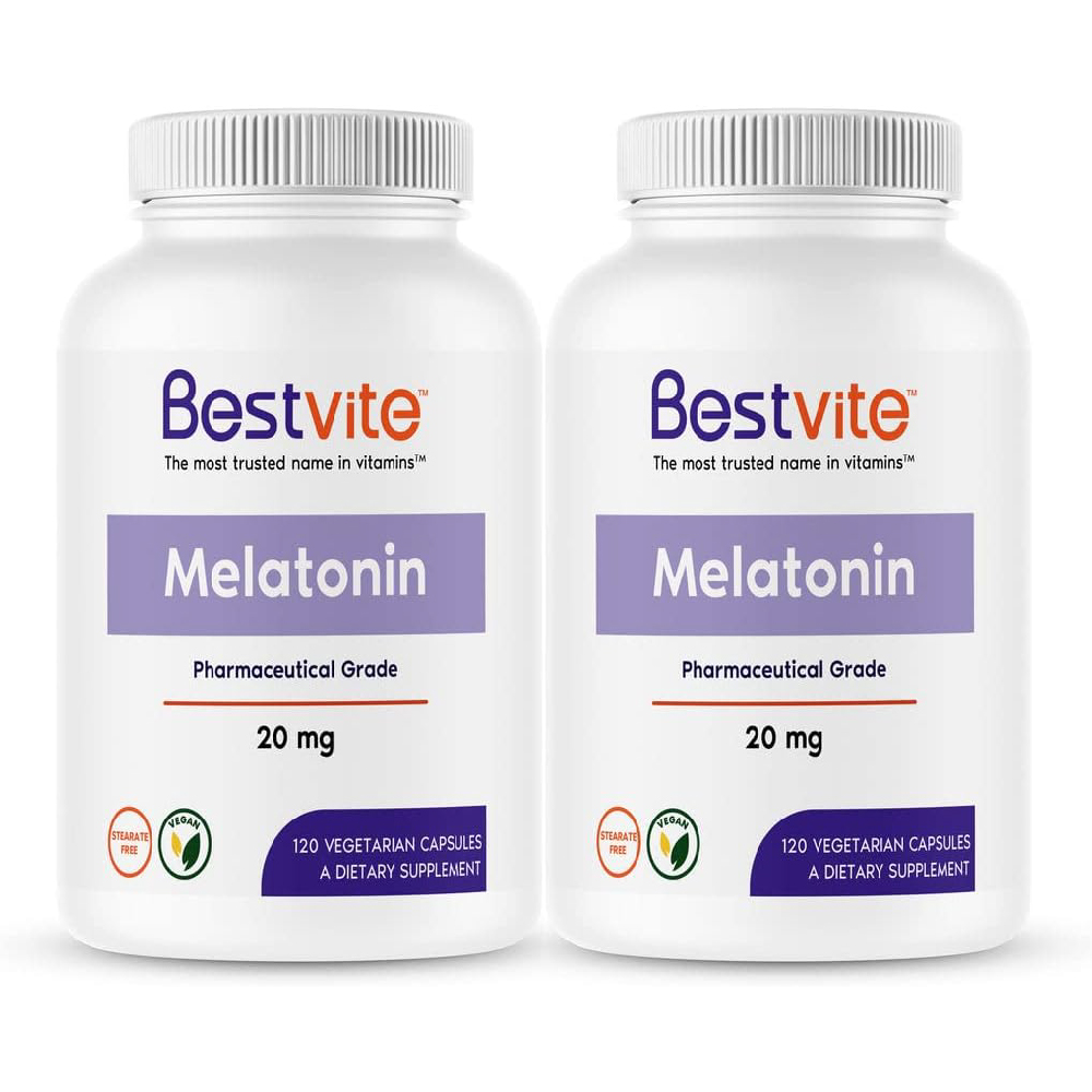 Мелатонин 20 мг Bestvite, 240 растительных капсул
