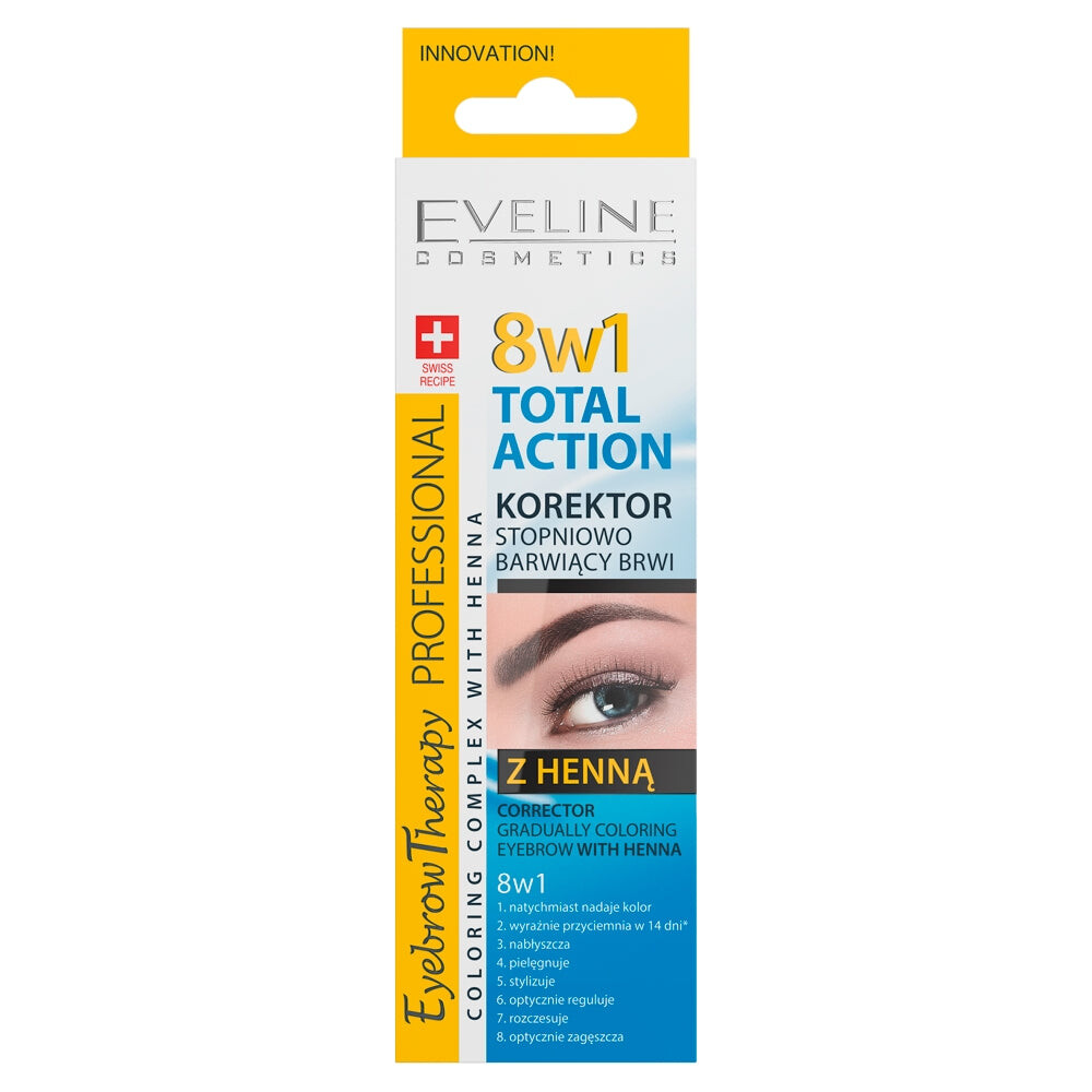 

Eveline Cosmetics Eyebrow Therapy Professional 8in1 Total Action консилер постепенно окрашивающий брови хной 10мл
