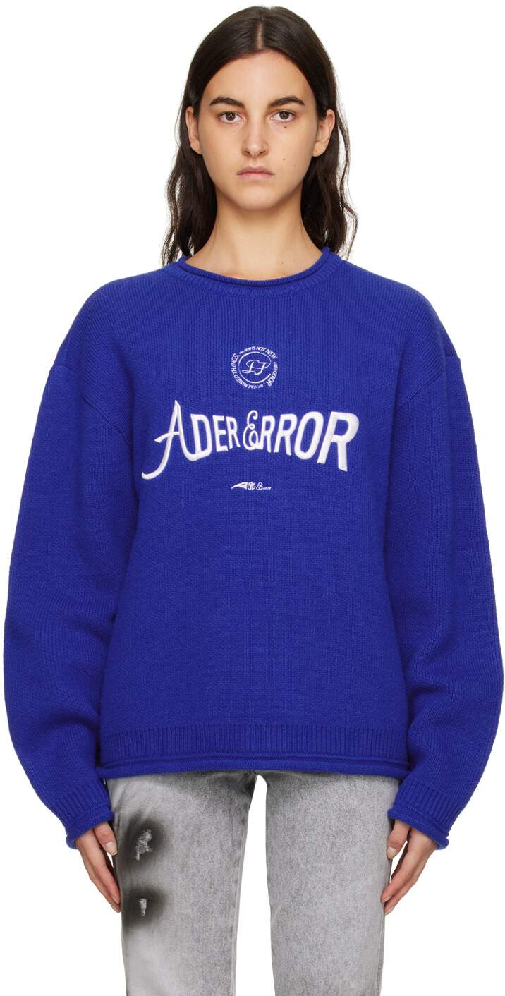 

Синий свитер с вышивкой ADER error