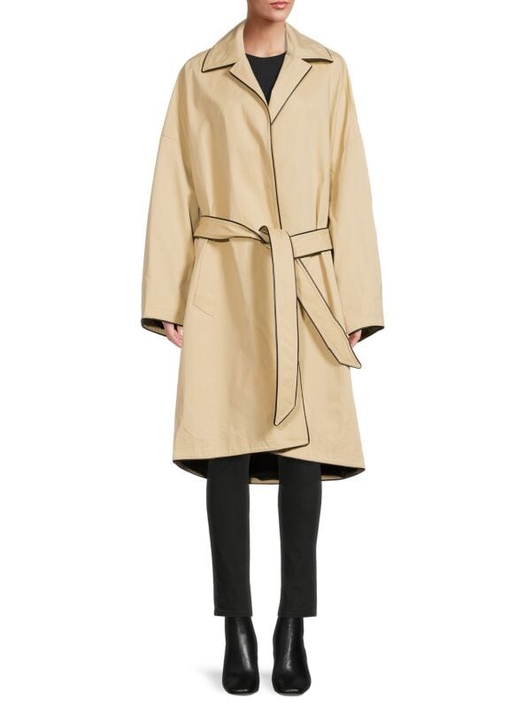 

Тренч оверсайз с поясом Balenciaga Creme