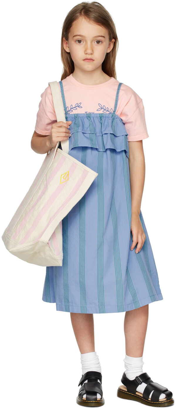 

Детское платье Blue Lines Top с оборками TINYCOTTONS