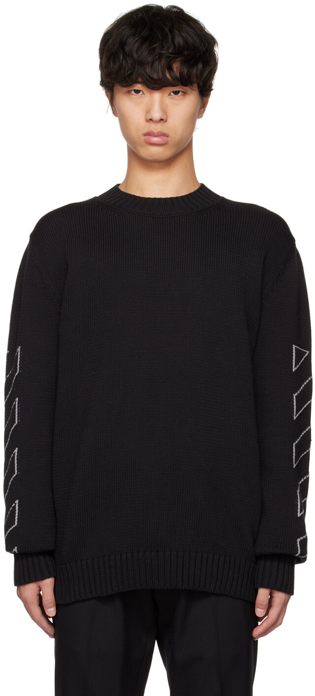 

Черный жаккардовый свитер Off-White