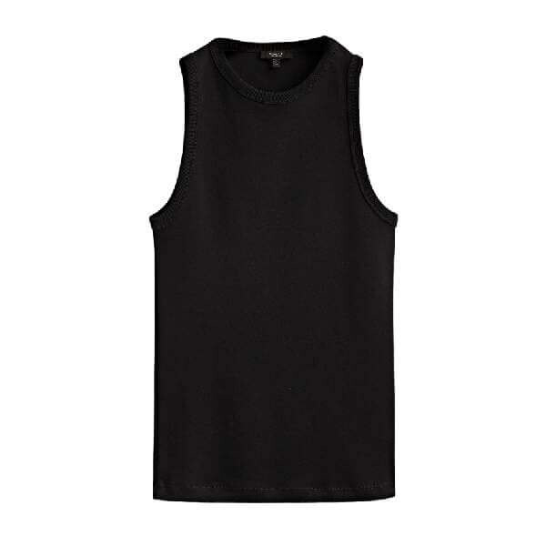 

Топ Massimo Dutti Sleeveless Cotton, черный