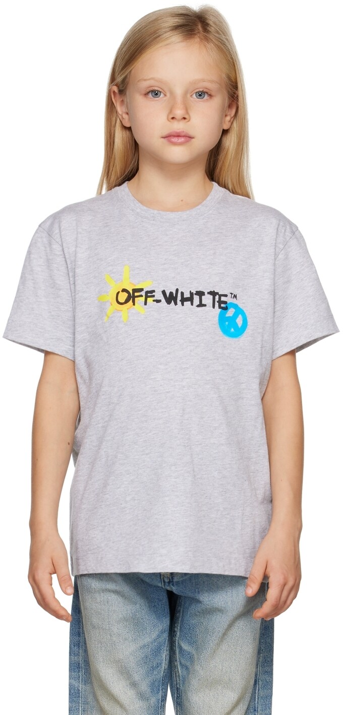 

Детская серая футболка Sun & Peace Off-White