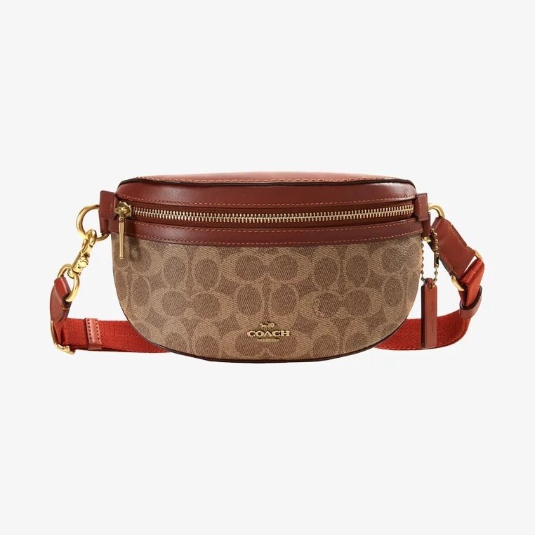 

Поясная сумка Coach Coated Signature Fanny Pack, коричневый