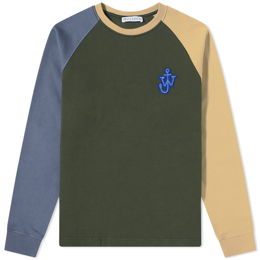

Толстовка JW Anderson Raglan Colour Block Crew Sweat, Серый