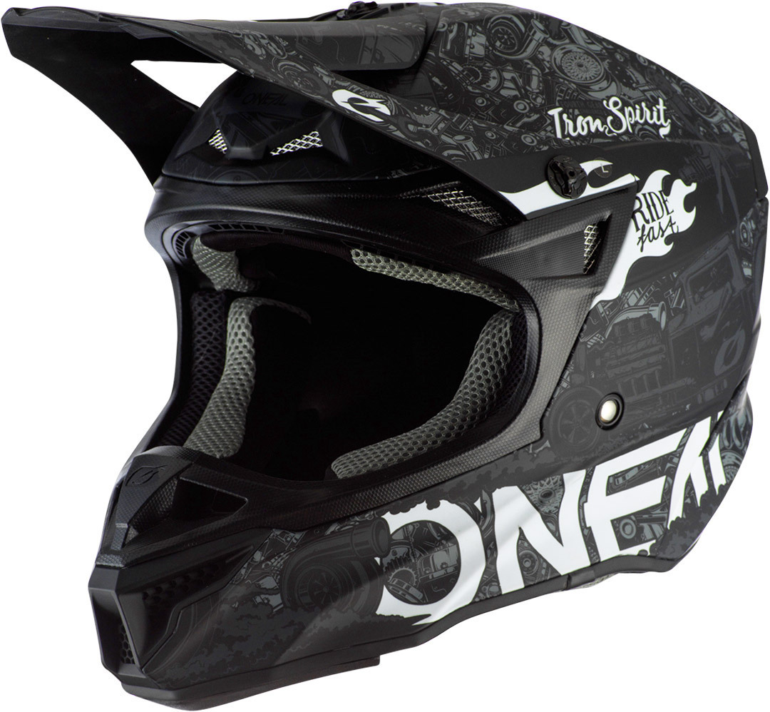Шлем Oneal 5Series Polyacrylite HR для мотокросса, черный/белый