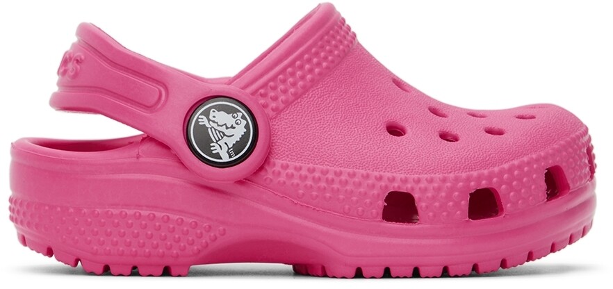 

Детские розовые классические сабо Crocs