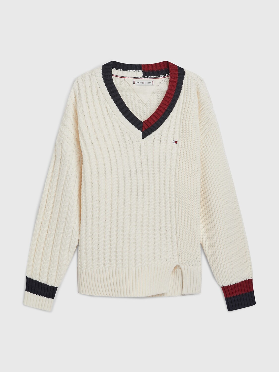 

Детский свитер большого размера Tommy Hilfiger, цвет слоновой кости