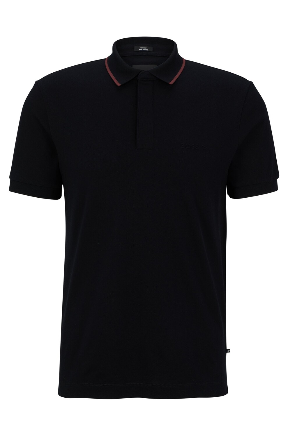 

Футболка поло Boss Slim-fit In Cotton Piqué With Logo, черный