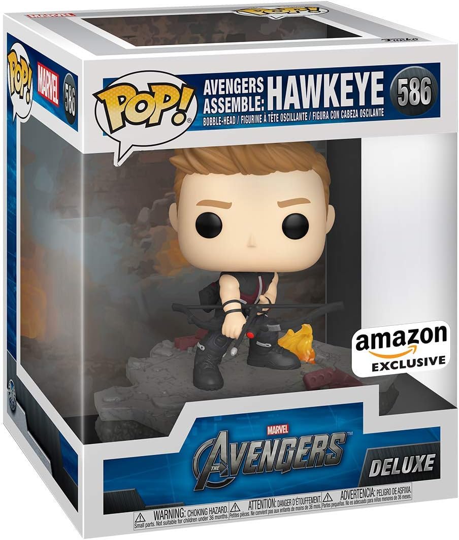 Фигурка Funko Pop! Deluxe Marvel: Avengers Assemble Series - Hawkeye фигурка соколиный глаз мстители 30 см