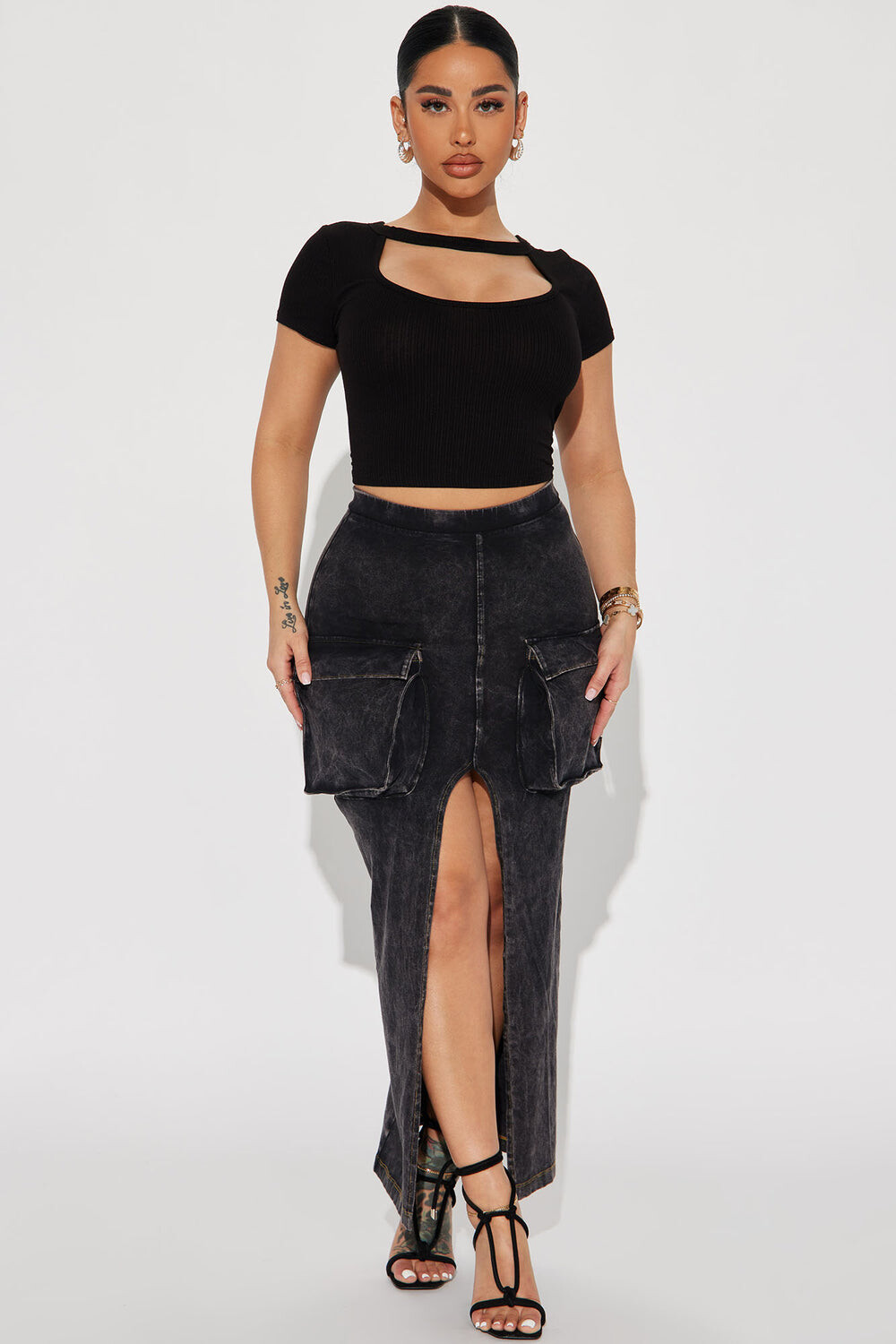 

Юбка Fashion Nova ES2703N, угольный