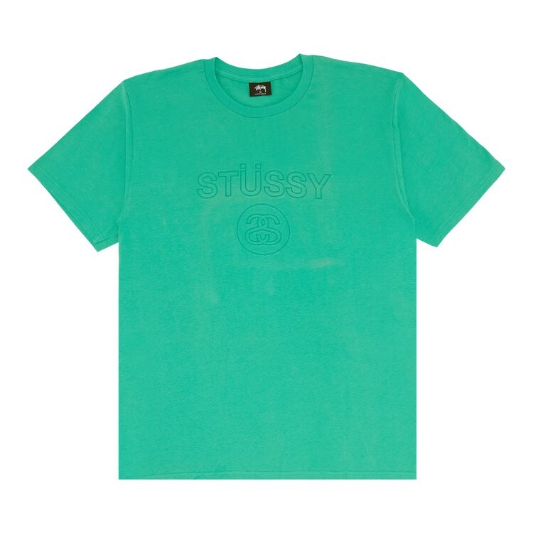 Футболка Stussy Link EMB. 'Green', зеленый