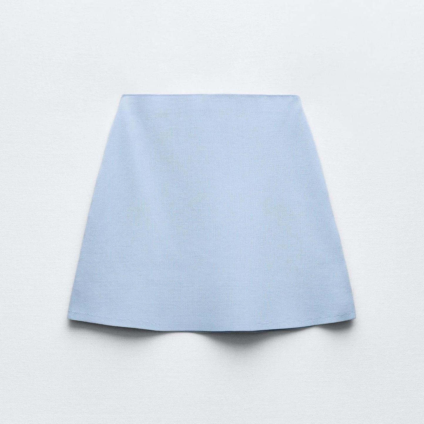 Юбка-мини Zara Plain Knit, голубой юбка мини zara knit белый