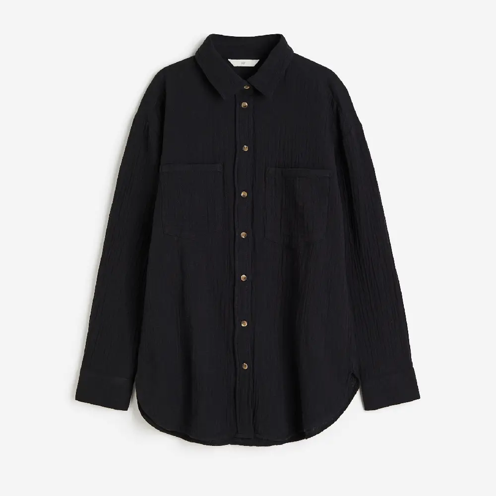 

Рубашка H&M Cotton, черный