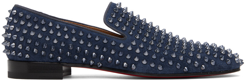 

Темно-синие лоферы с шипами Dandelion Christian Louboutin, Синий